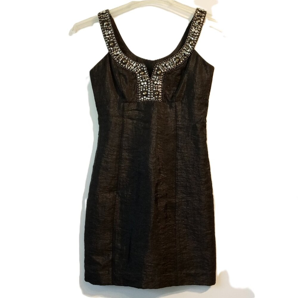 Laundry by Shelli Segal  Cocktail Dress  size 2  Halter-Sequin straps  Black GUC